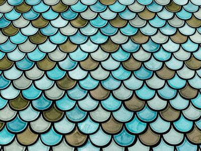 Abstract geometric pattern blue