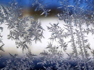 Minimalist ice crystals background